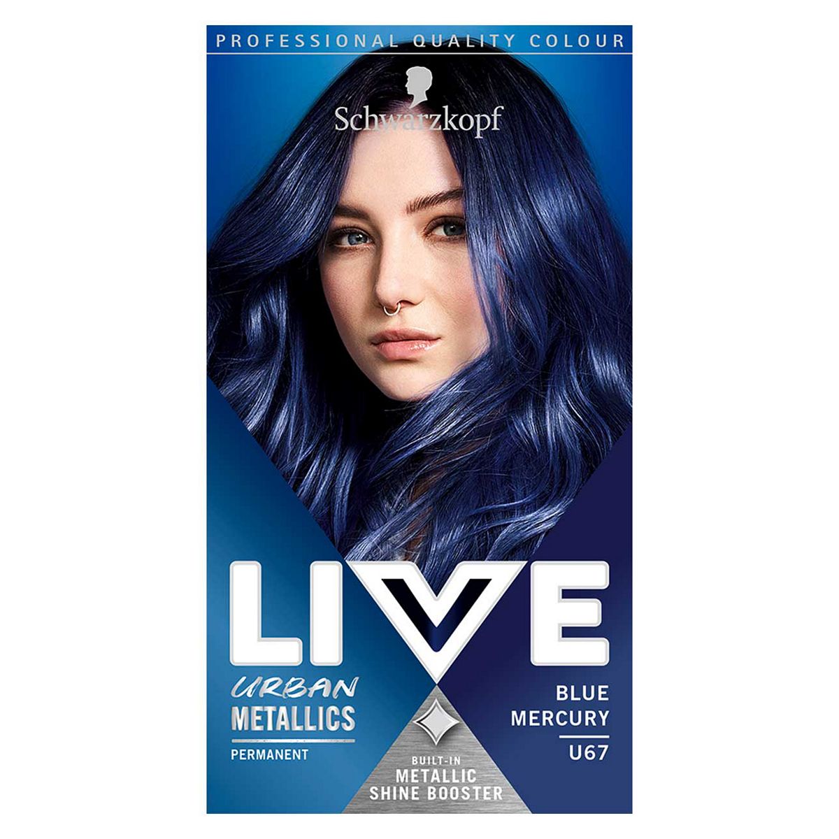 Schwarzkopf LIVE Blue Mercury U67 Permanent Hair Dye GOODS Boots   