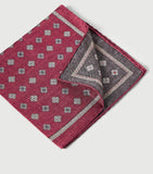 Brunello Cucinelli silk medallion pocket square, imported from the UK