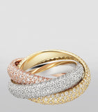 Cartier Large Trinity ring with diamonds (British brand)