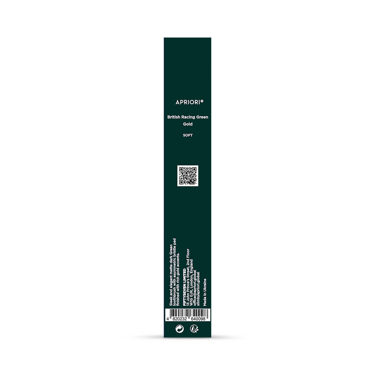Apriori soft toothbrush British Racing Green gold, UK version