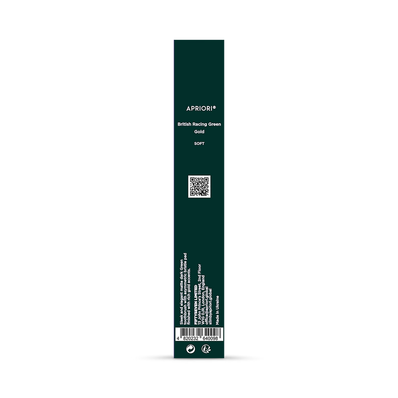 Apriori soft toothbrush British Racing Green gold, UK version