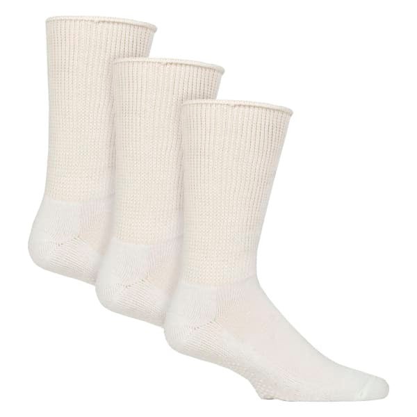 IOMI 3 Pack Unisex Diabetic Slipper Socks with Grips