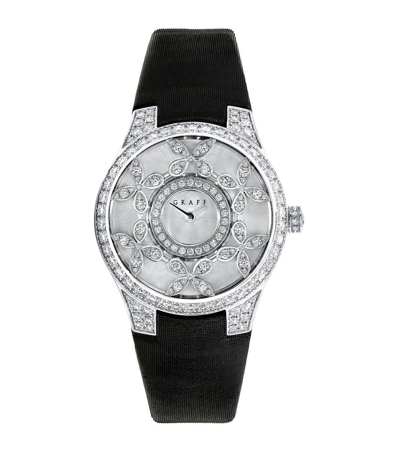 Graff Platinum Diamond Butterfly Watch 28mm, imported from the UK