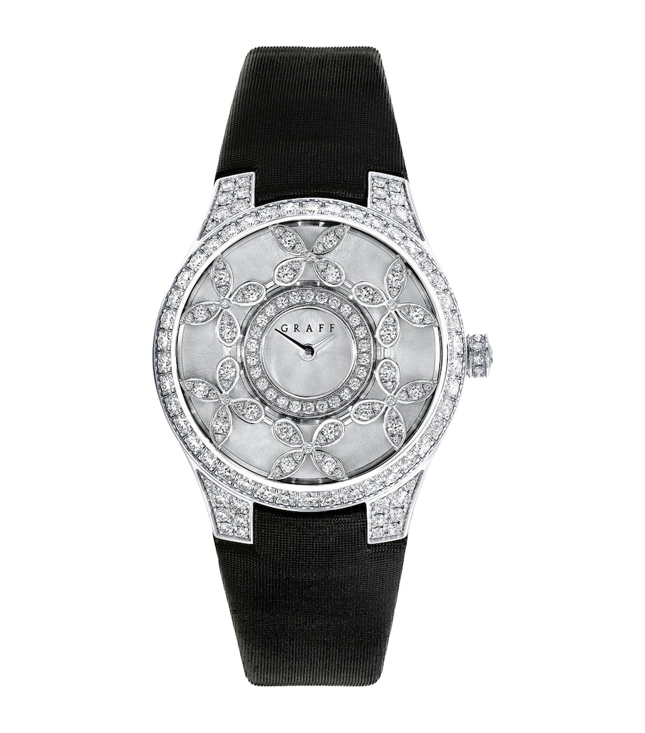 Graff Platinum Diamond Butterfly Watch 28mm, imported from the UK