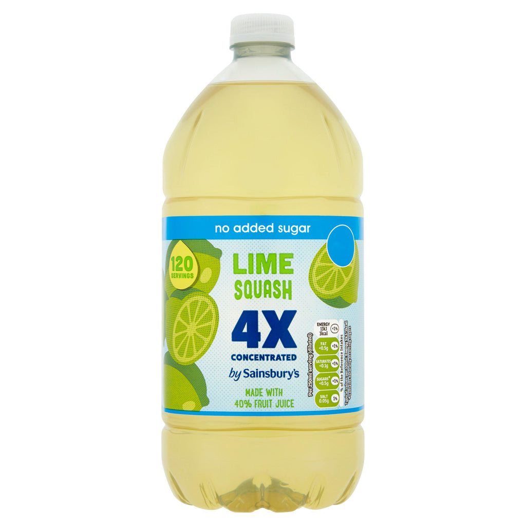 Sainsbury's Quadruple Strength Lime Squash 1.5L