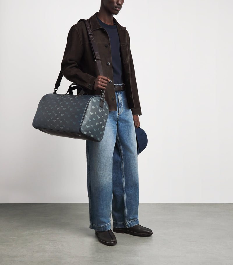 Emporio Armani canvas eagle holdall travel bag (British brand)