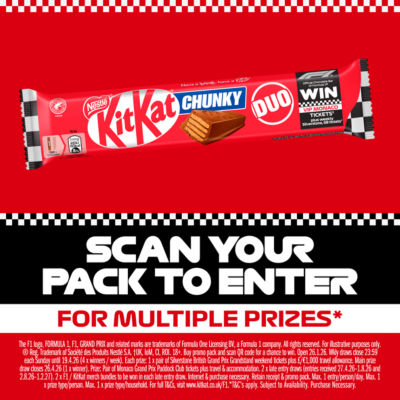 ASDA Kit Kat F1 Chunky Duo Milk Chocolate Bar 64g- Buy online at McGrocer