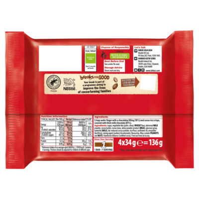 KitKat chocolate bar multipack Chunky Crunchy Double Chocolate 136g - British product
