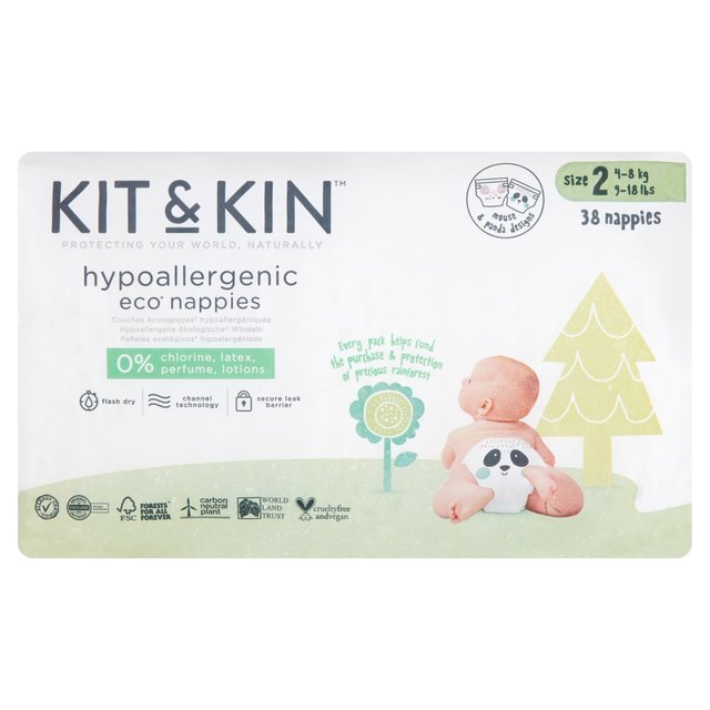 Kit & Kin Eco Nappies Size 2 (4-8kg)   38 per pack GOODS M&S   