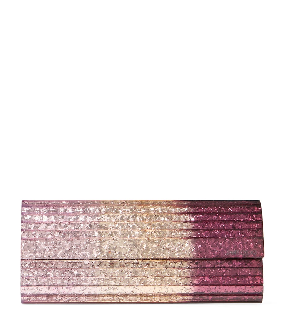 Jimmy Choo Sweetie glitter clutch bag ombré design (British brand)
