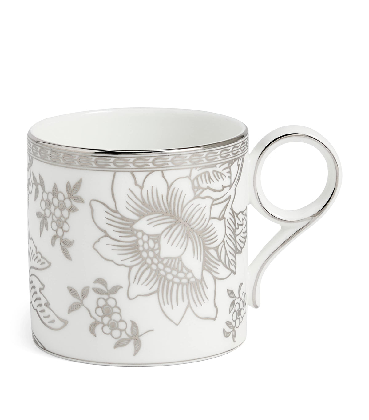 Wedgwood Silver Tonquin bone china mug (British brand)
