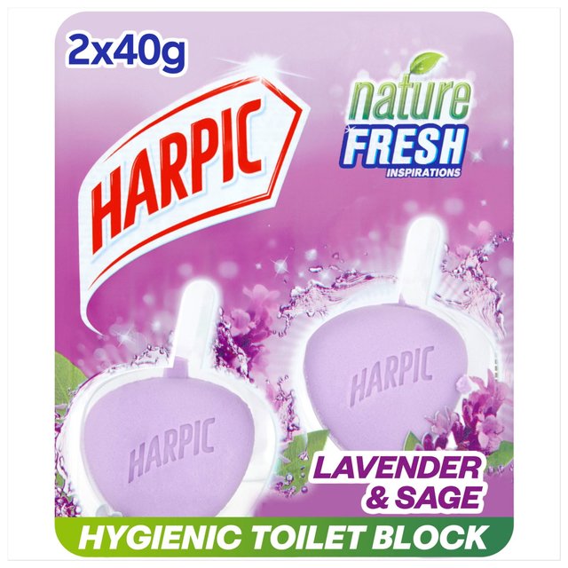 Harpic Active Fresh 6 Rim Block Lavender Toilet Cleaner   2 x 40g GOODS M&S   