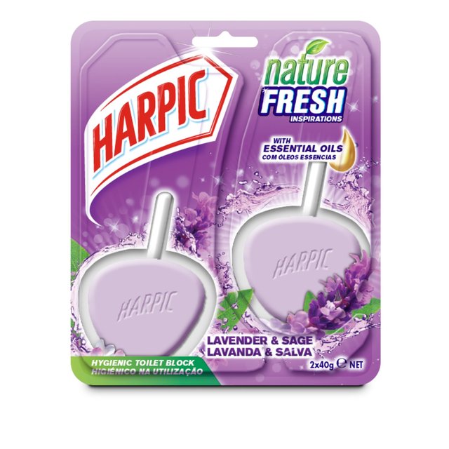 Harpic Active Fresh 6 Rim Block Lavender Toilet Cleaner   2 x 40g GOODS M&S   