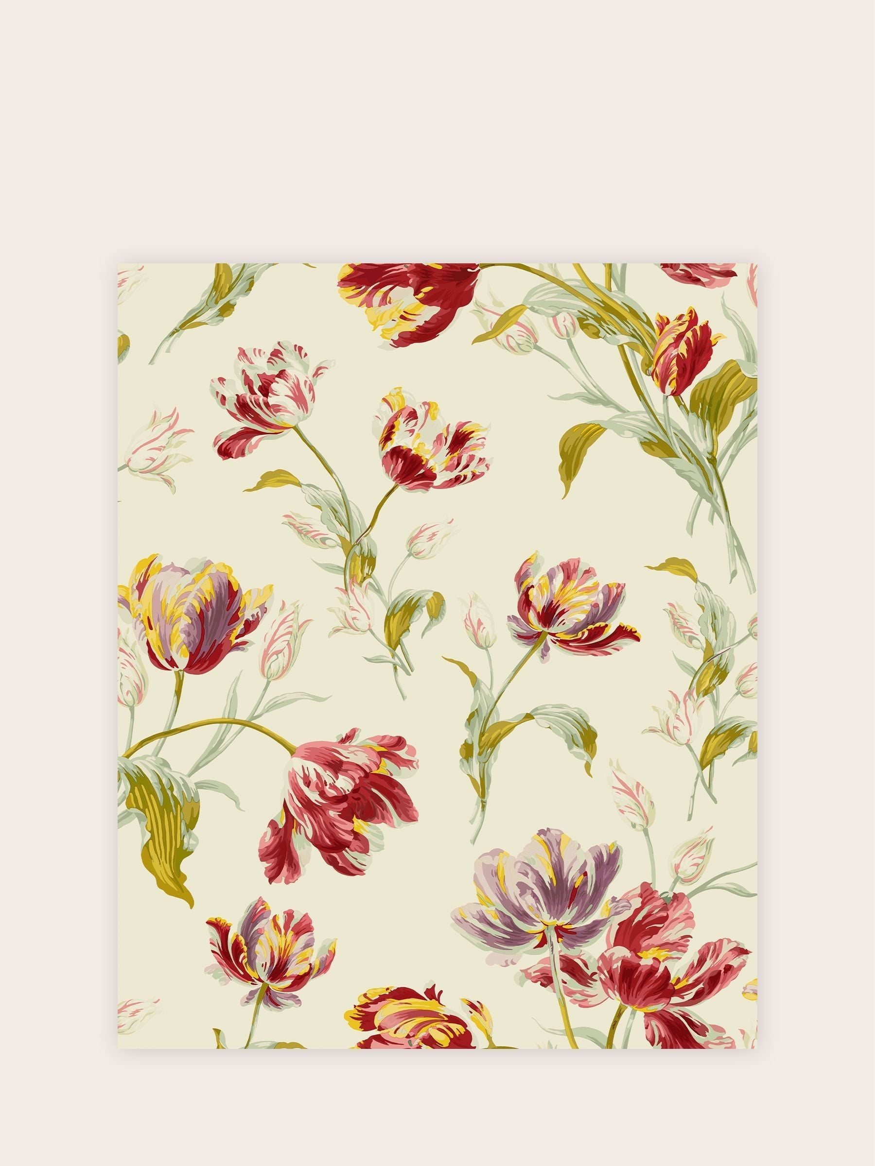 Laura Ashley wallpaper sample Cranberry Gosford A4 - British product