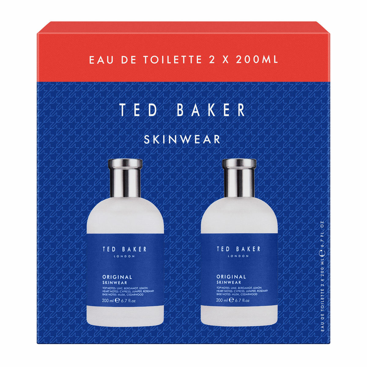 Ted Baker Skinwear Mens EDT 200ml twin pack, imported from the UK