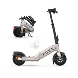 Pure Flex folding electric scooter in Platinum Silver - British product