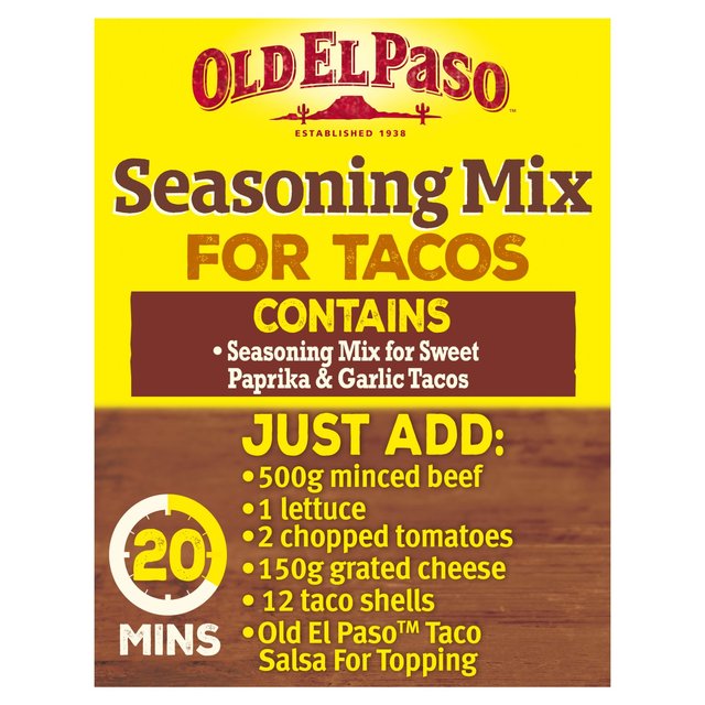 Old El Paso Garlic & Paprika Taco Seasoning Mix   25g GOODS M&S   