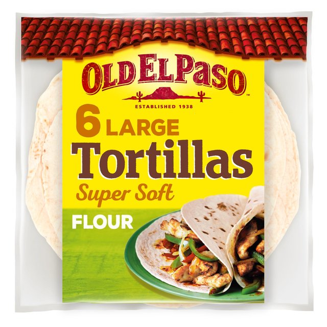 Old El Paso Large Flour Tortilla Fajita Wraps   6 per pack