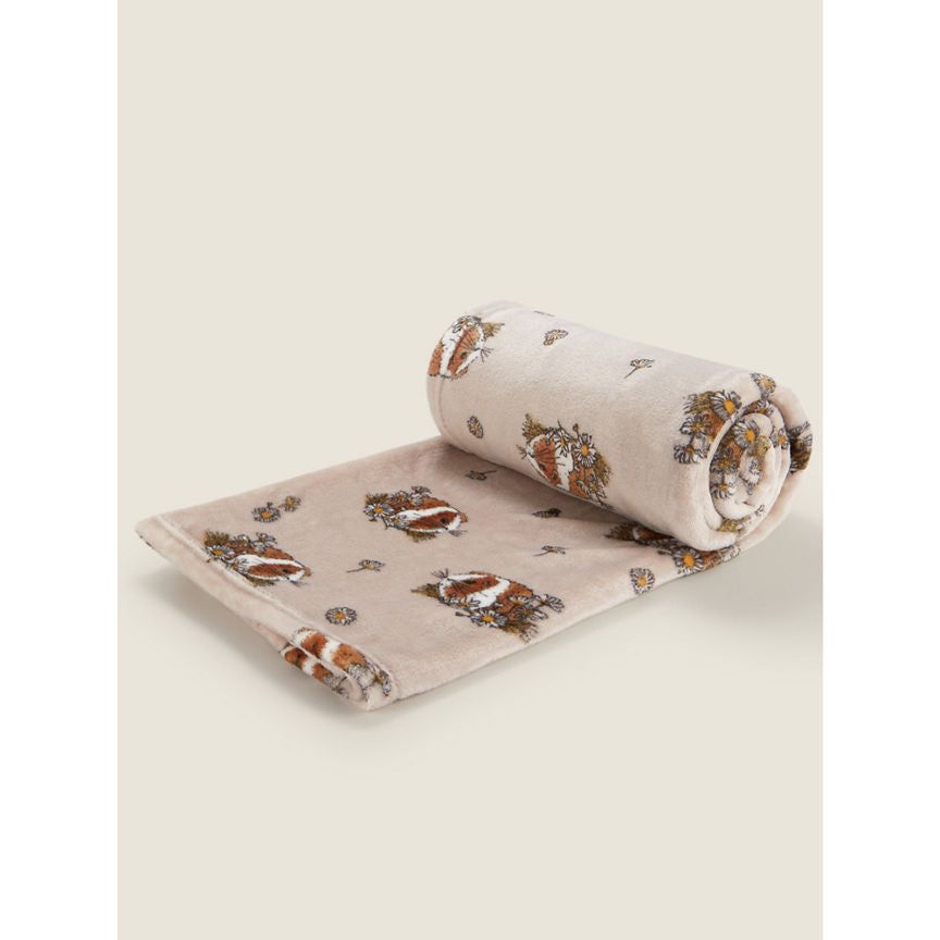 George Home Natural Guinea Pig Super-Soft Throw General Household ASDA   