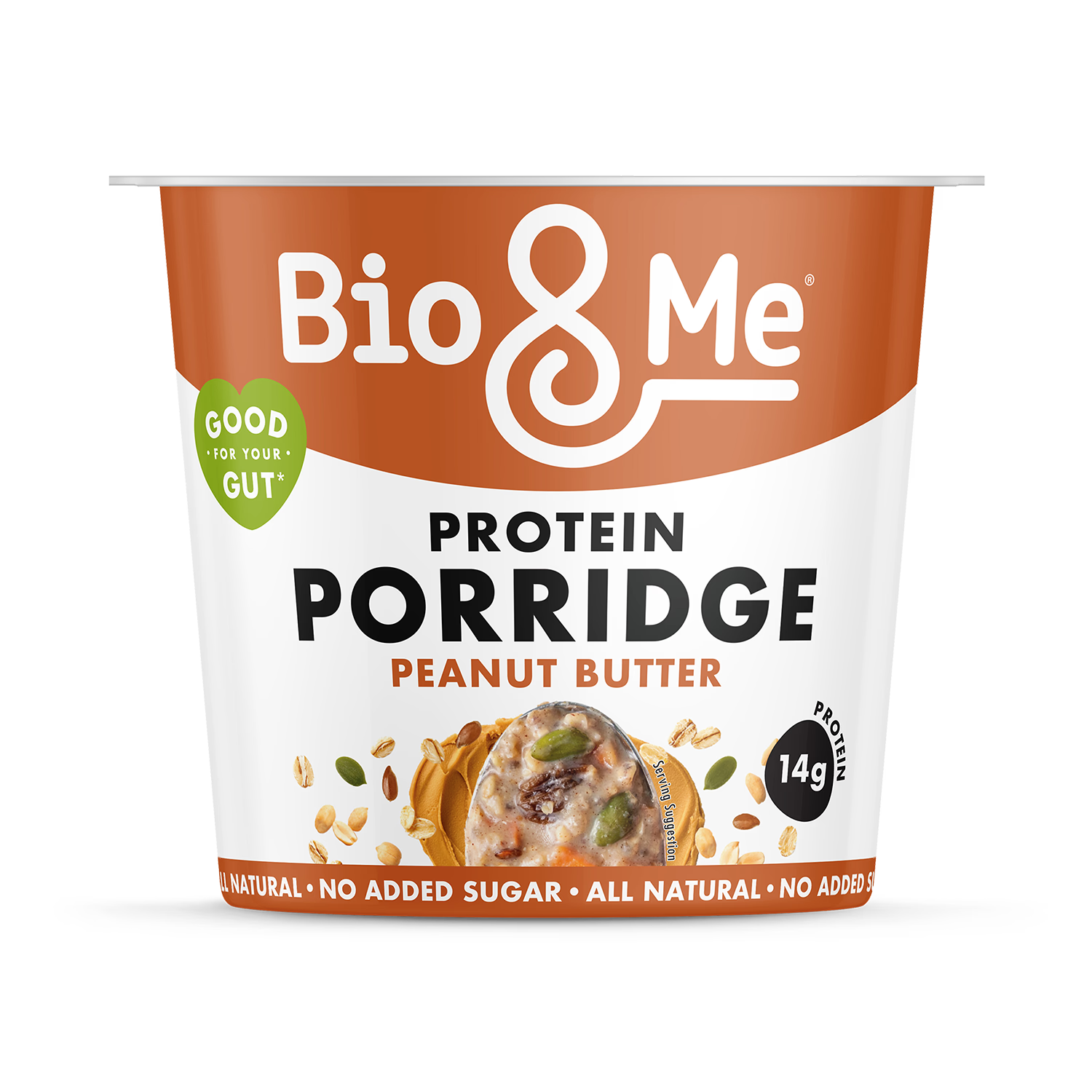 Bio & Me peanut butter porridge pot 65g, UK version
