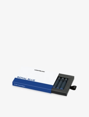 Montblanc ink cartridges royal blue set of eight (British brand)