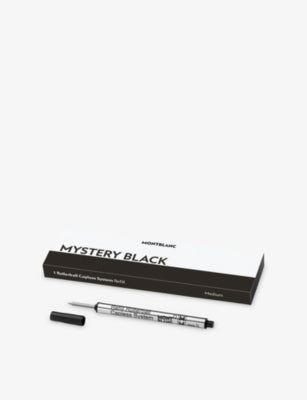 Rollerball capless refill cartridge medium Mystery Black - British product