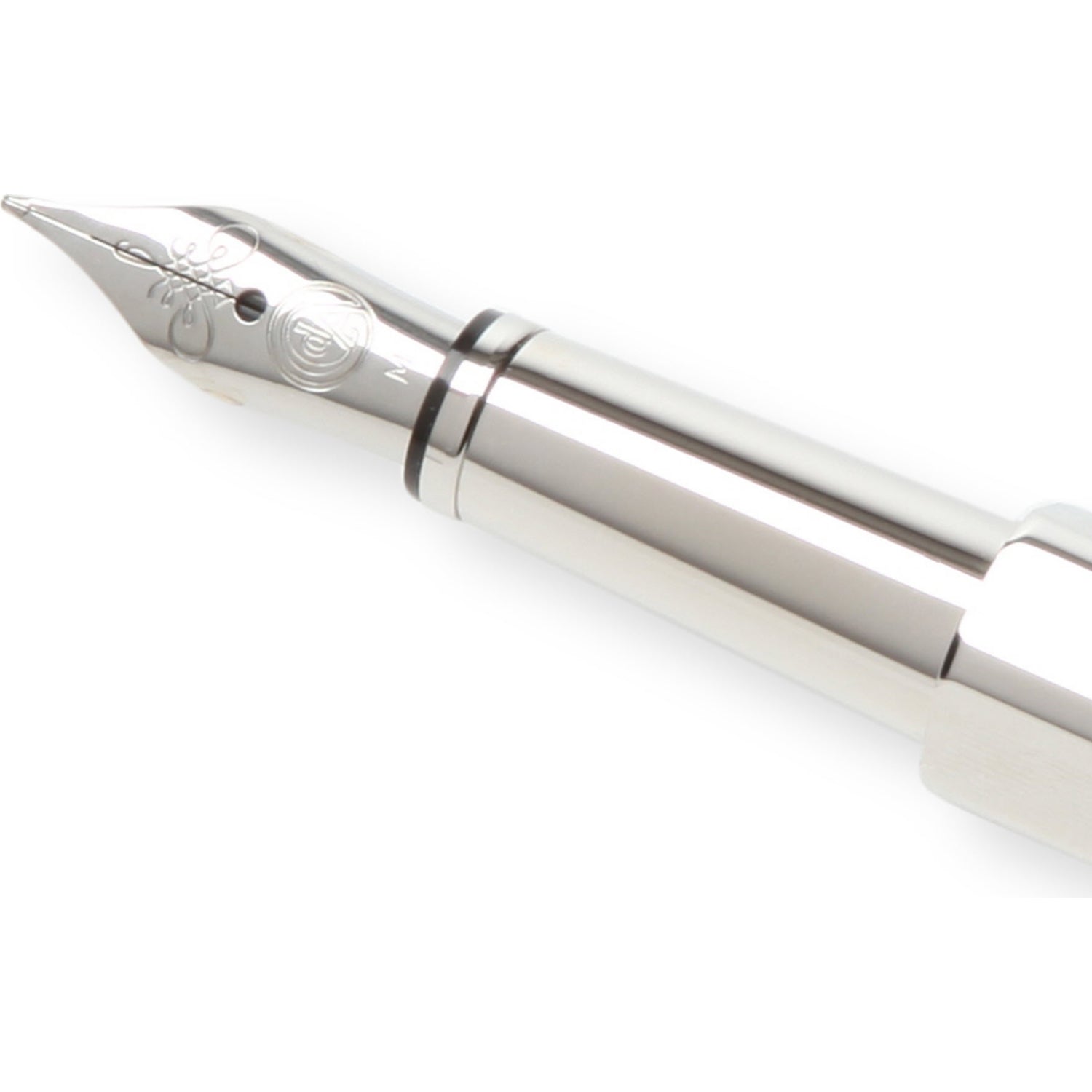 Caran Dache Ecridor chevron rhodium fountain pen (British brand)