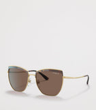 Vogue metal irregular sunglasses with oversized cat-eye design, UK version