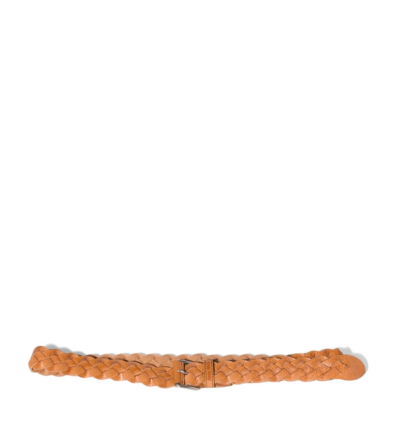 Miu Miu woven calfskin belt 3.5cm, imported from the UK