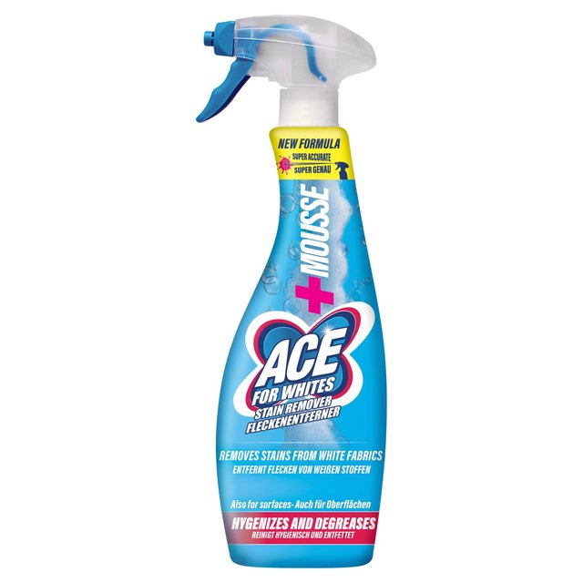 Ace Stain Remover Power Mousse Spray Whites   700ml