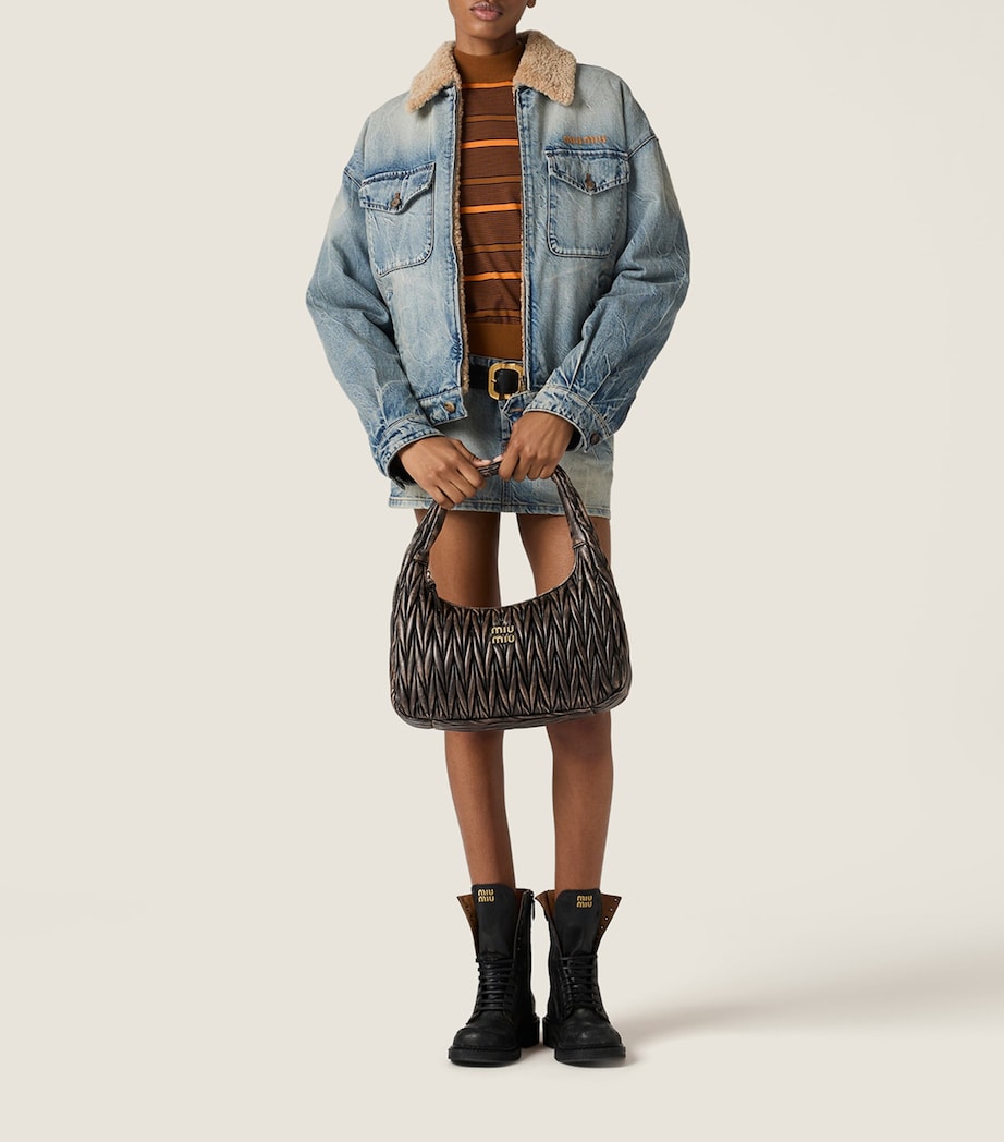 Miu Miu Matelassé Wander shoulder bag calfskin - British product