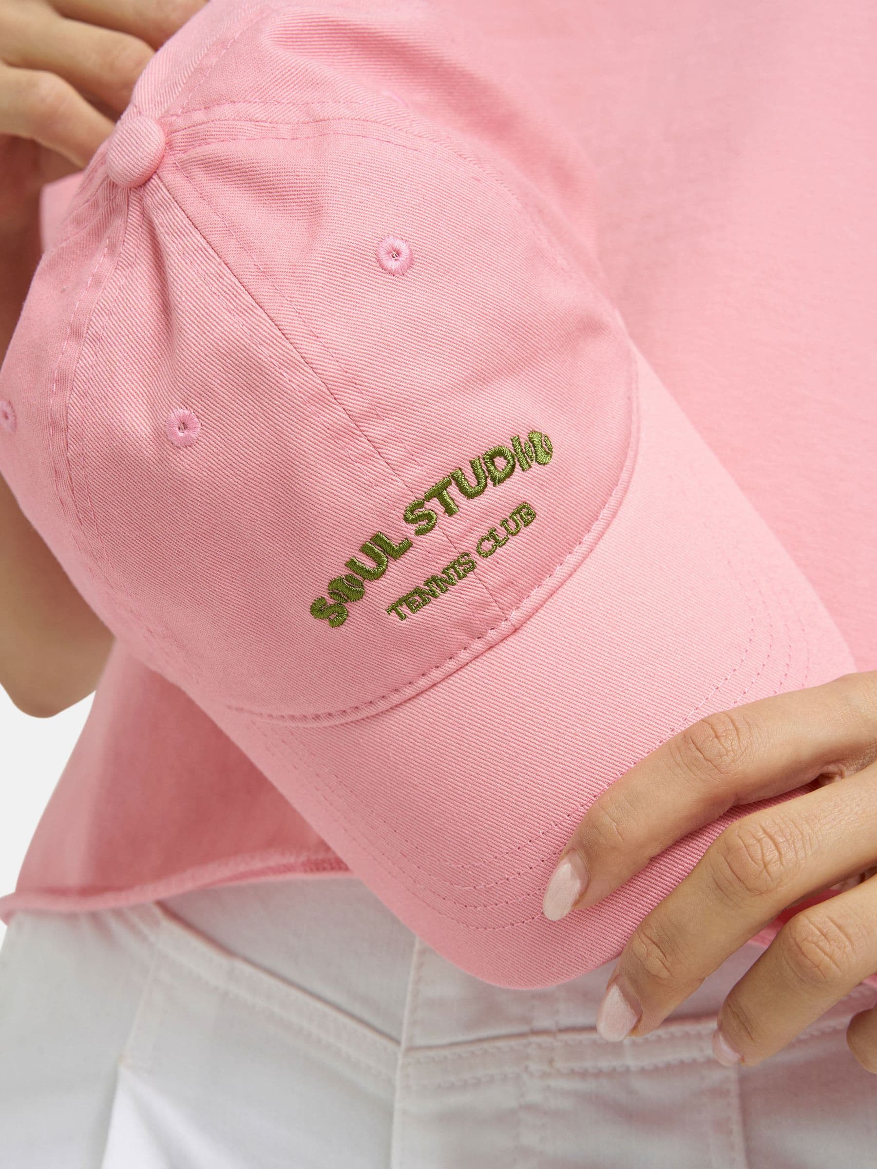 Smith & Soul pink embroidered baseball hat (British brand)