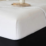 Belledorm 1200 thread count cotton white fitted sheet, UK version