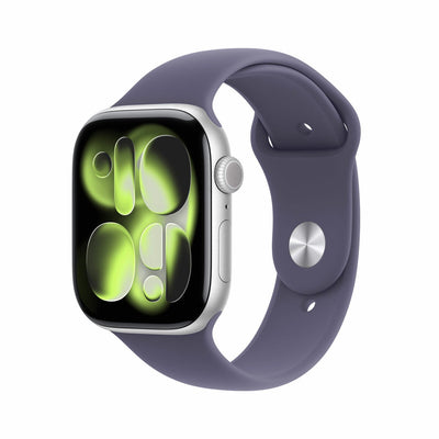 Costco UK Apple Watch Series 11 GPS 46mm Silver Aluminium Case with Purple Fog Sport Band M/L Smartwatch- Buy online at McGrocer