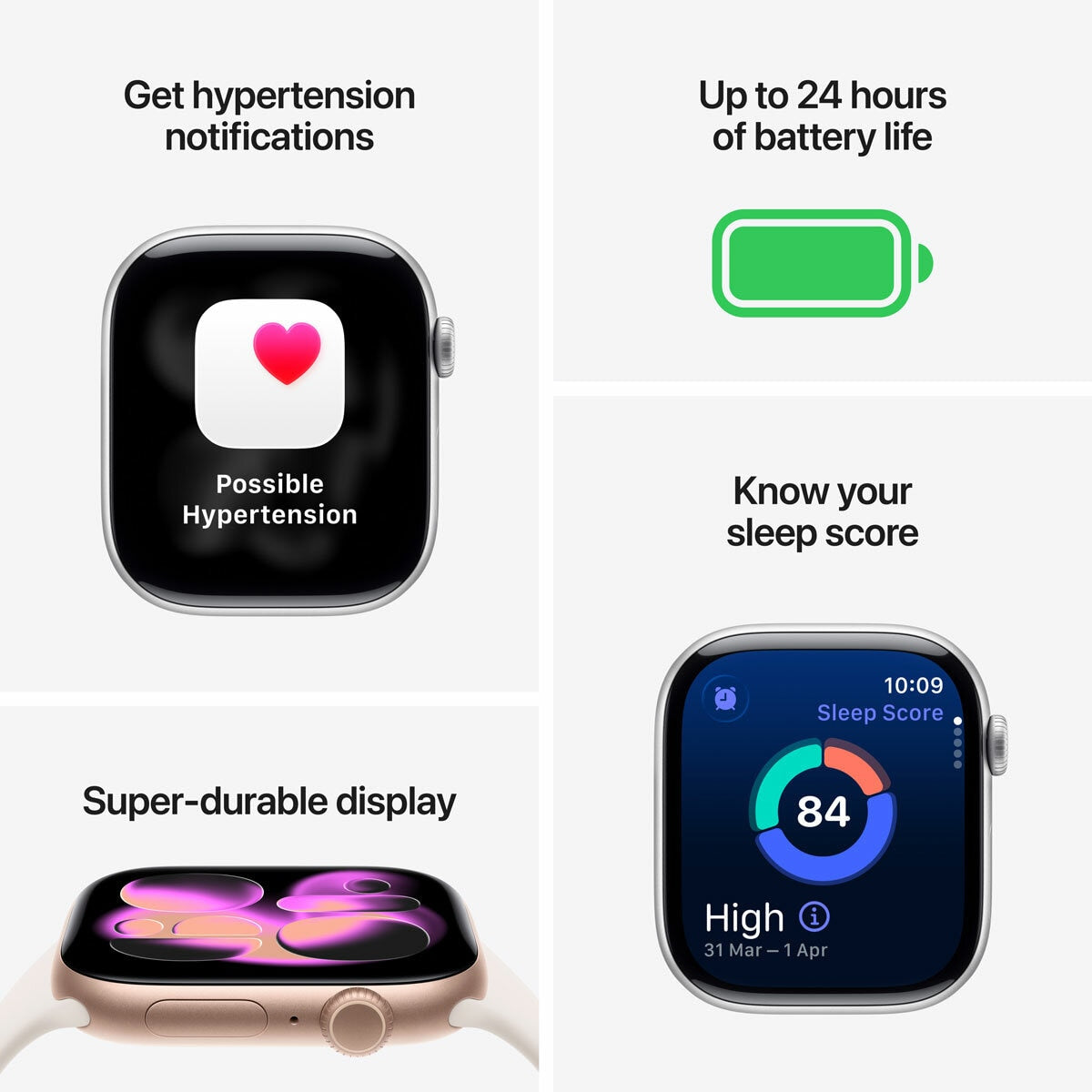 Apple Watch Series 11 GPS 46mm silver aluminium case (British brand)