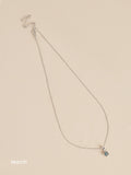 Sterling silver hexagon birthstone necklace (British brand)