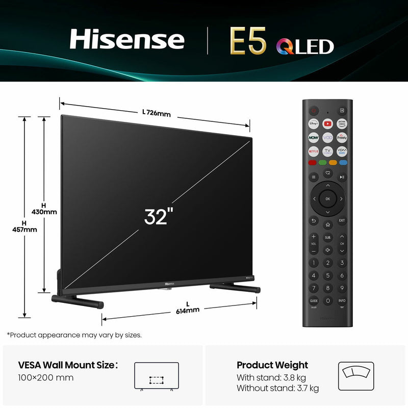 Hisense 32 inch QLED Smart TV UK version