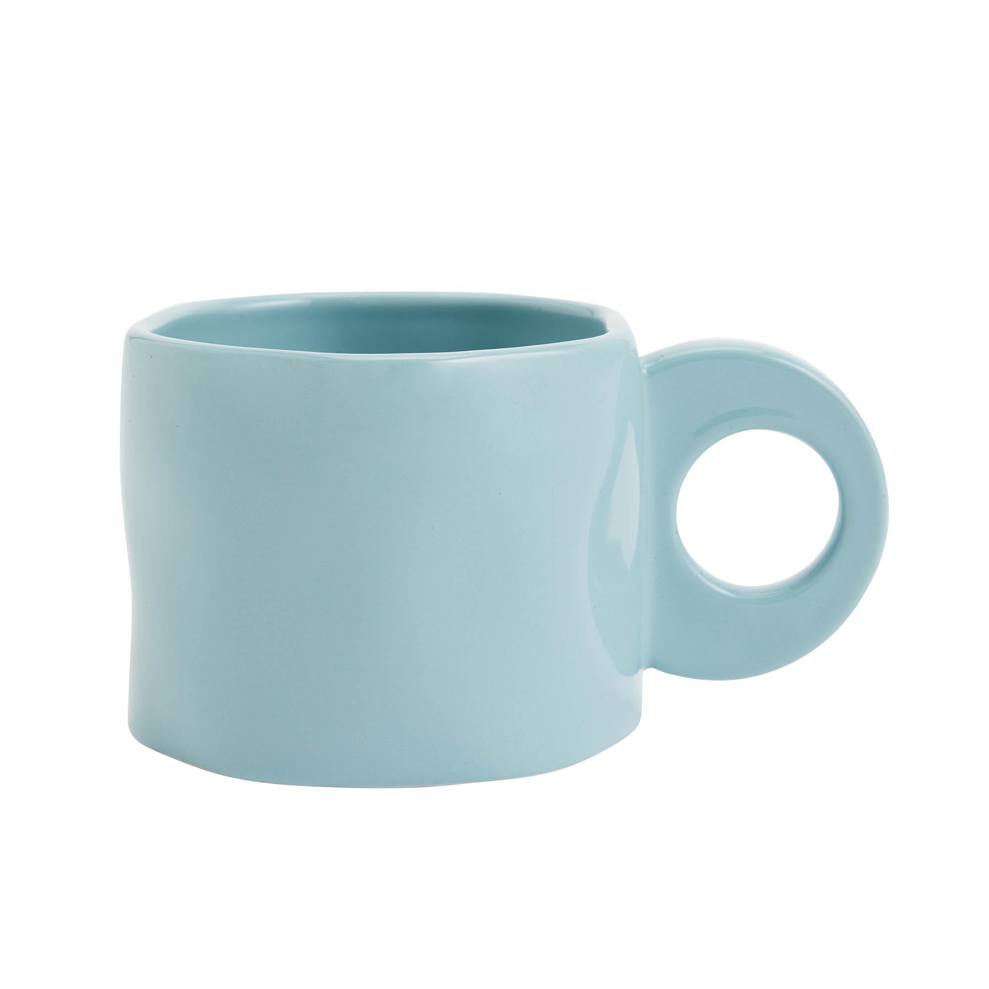 Habitat Circle Handle Mug Blue GOODS Sainsburys   