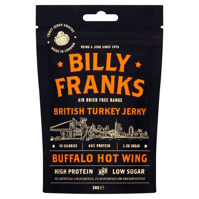 Billy Franks Buffalo Hot Wing Turkey Jerky   30g GOODS M&S   