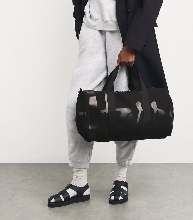 Harrods cotton logo barrel bag, UK version