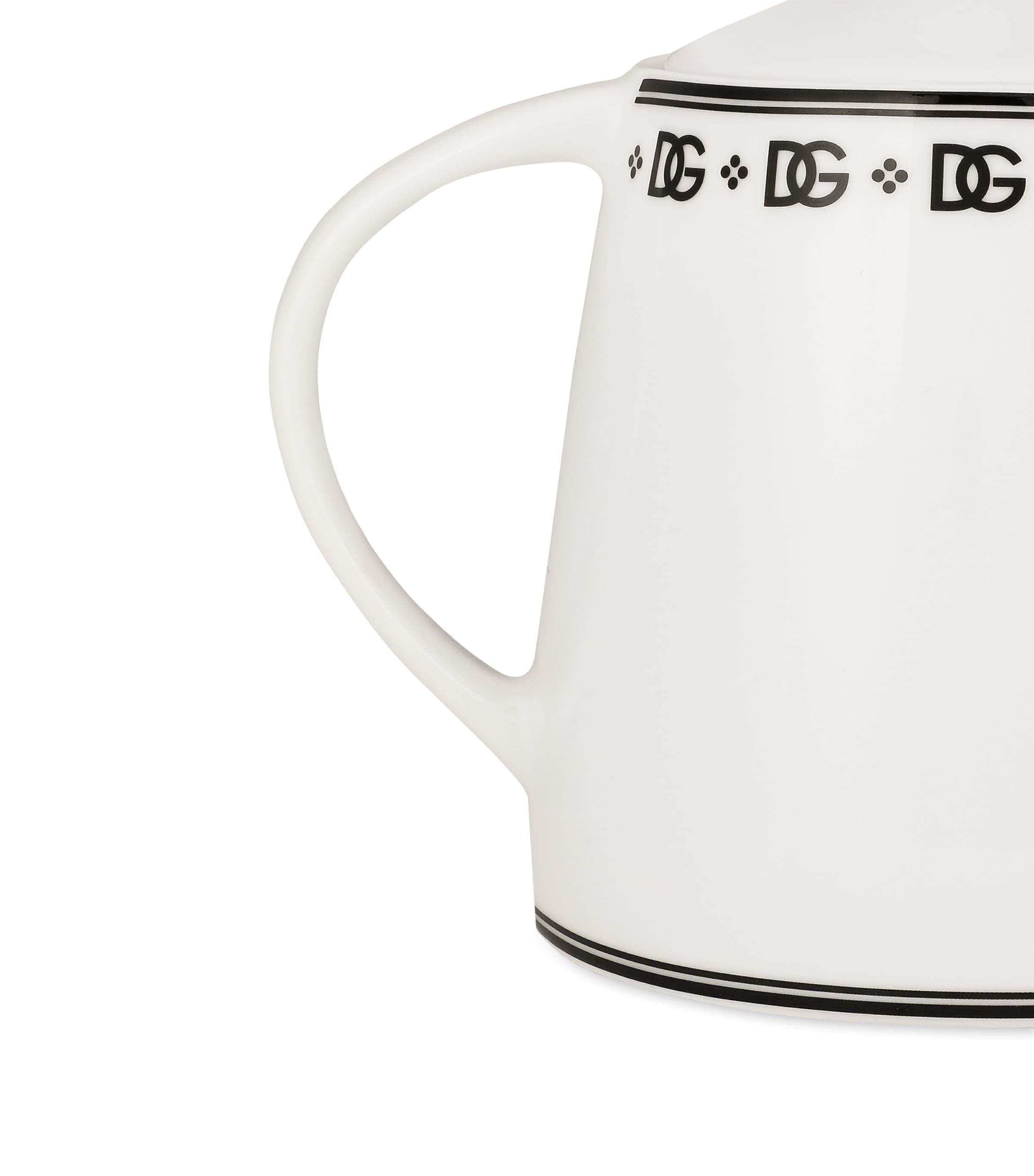Dolce&Gabbana porcelain teapot with monogram and Art Deco design - British product