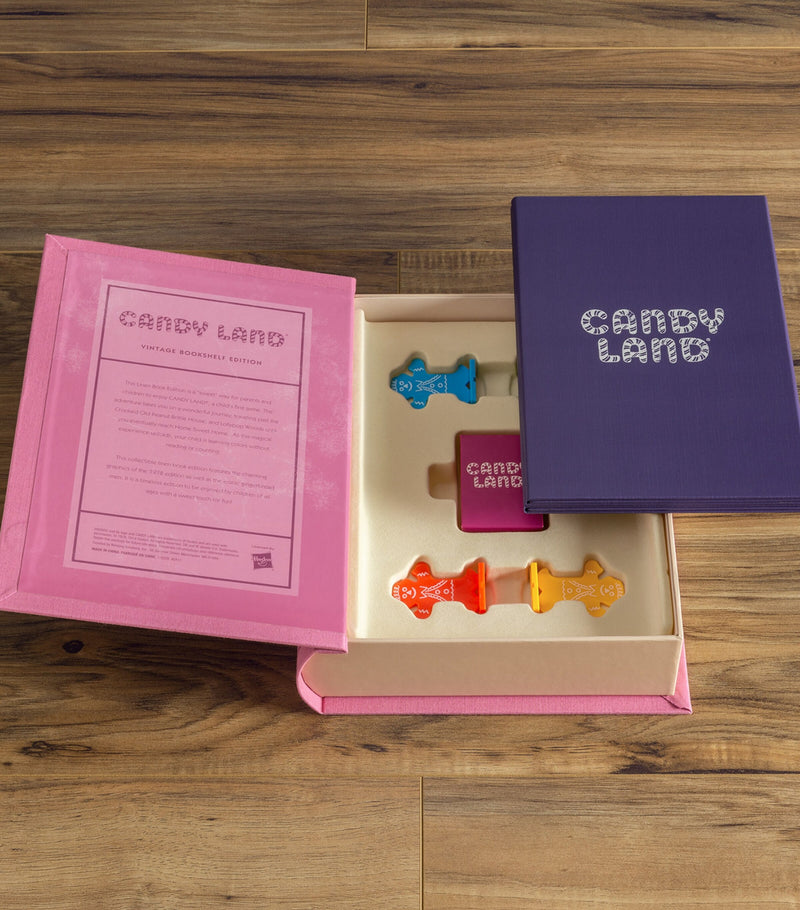Vintage Bookshelf edition Candy Land board game for 2-4 players (British brand)
