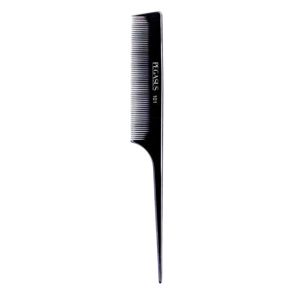 Pegasus 101 tail comb black fine teeth, hair styling tool (British brand)