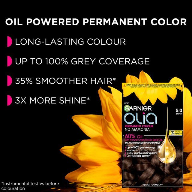 Garnier Olia 4.62 Dark Garnet Red Permanent Hair Dye GOODS M&S   