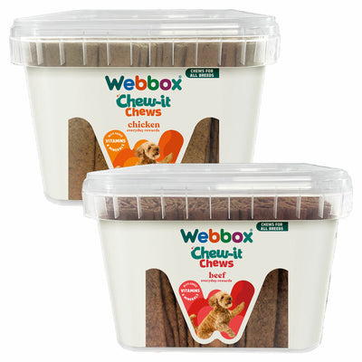 Costco UK Webbox Meaty Chomping Chews Dog Treats Chicken and Beef 2.15kg- Buy online at McGrocer