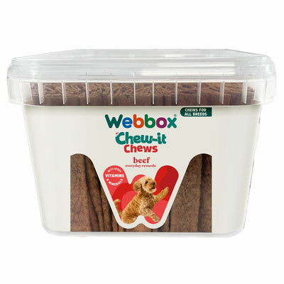Costco UK Webbox Meaty Chomping Chews Beef Dog Treats 2.15kg- Buy online at McGrocer