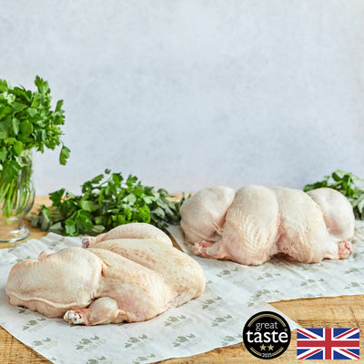 Costco UK Herb Fed Free Range Spatchcock Chickens 2 x 2kg- Buy online at McGrocer