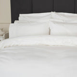 Belledorm 1200 thread count cotton duvet cover super king white, imported from the UK