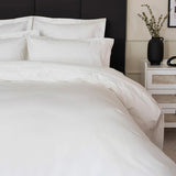 Belledorm 1200 thread count cotton duvet cover super king white, imported from the UK