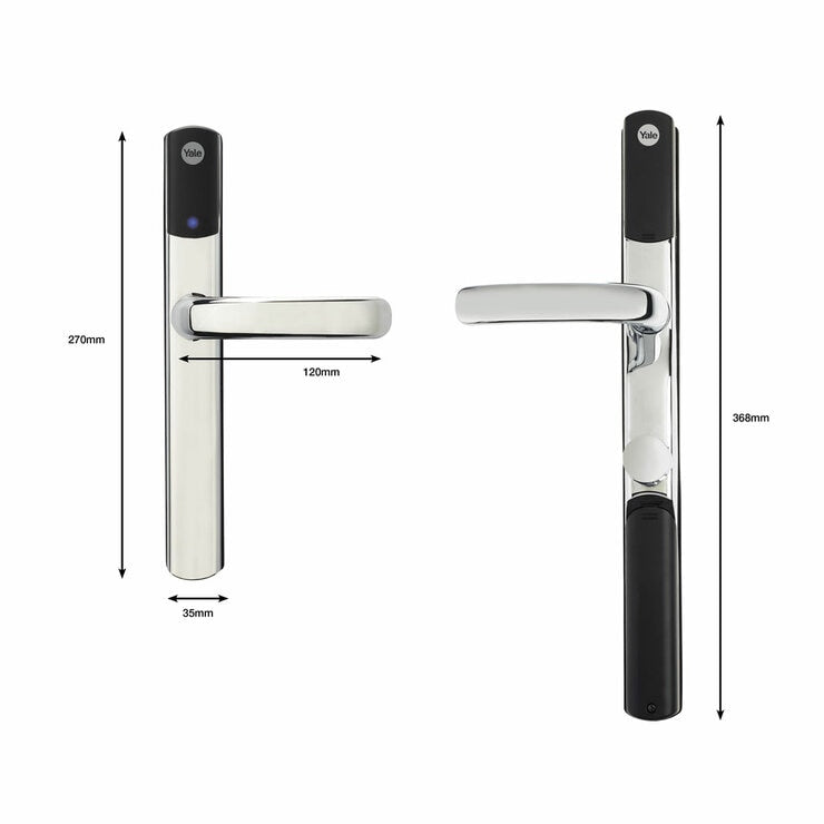 Yale Conexis L2 smart lock Chrome with tags - British product